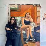 image for Painted my fiancé, this is her next to it