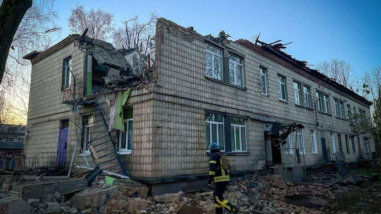 image for Ukraine reports massive Russian kamikaze drone attack on Kyiv