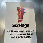 image for Surcharge notice from six flags great adventure