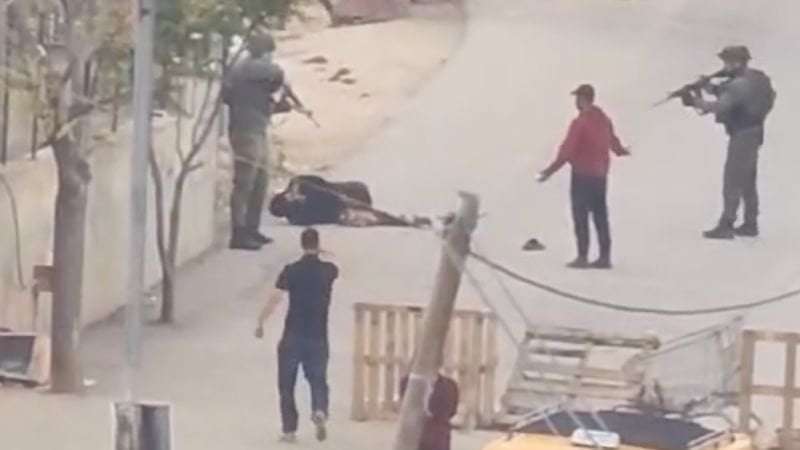 image for Video shows man in military fatigues shooting mentally disabled Palestinian in West Bank