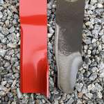 image for 2 year old mower blade replacement - this blade found a lot of rocks in those 2 years!