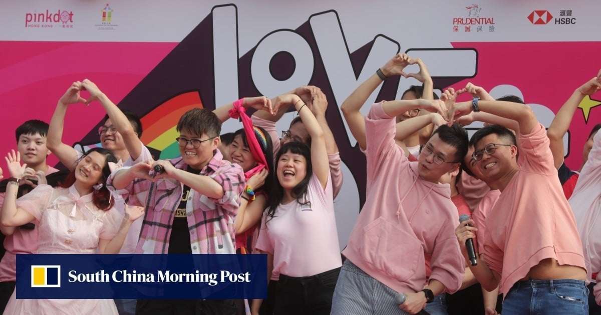 image for Crowds flock to Hong Kong’s Pink Dot to celebrate the first outdoor LGBTQ carnival since 2018, despite overlapping district council election