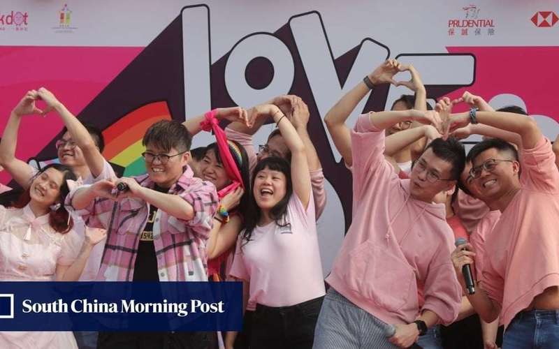 image for Crowds flock to Hong Kong’s Pink Dot to celebrate the first outdoor LGBTQ carnival since 2018, despite overlapping district council election
