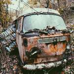 image for A pic of an abandoned Volkswagen in the woods in north Carolina