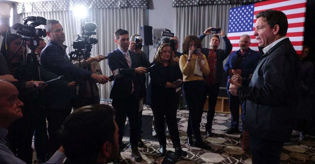 image for DeSantis Says Trump Will Declare Iowa Caucuses Stolen if He Loses