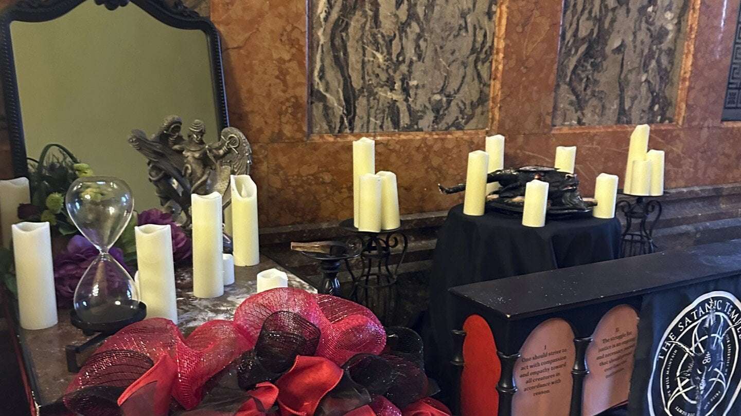 image for Former Mississippi House candidate charged after Satanic Temple display is destroyed at Iowa Capitol