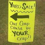 image for Crappy yard sale sign.