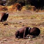 image for The vulture and the little girl by Kevin Carter taken during the famine of Sudan in 1993