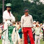 image for Chi Chi Rodriguez and his caddie John Lynch at the 1975 Masters