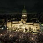 image for Thousands gather outside the Argentine Congress at 3 AM in response to announced austerity measures