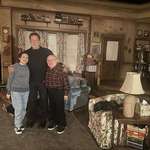image for Arnold Schwarzenegger visits with Lucy and Danny Devito on the stage of "I Need That," December 2023