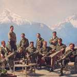 image for Easy company sitting in Hitlers Eagles nest after capturing it.