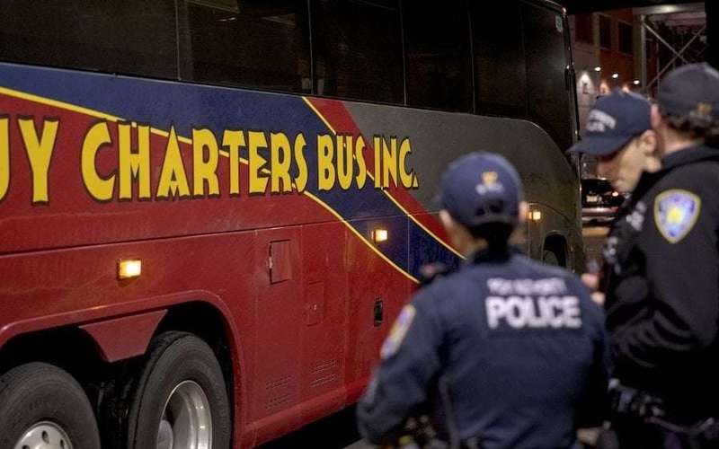 image for New York City announces lawsuit against bus companies sending migrants to city, seeks $708 million