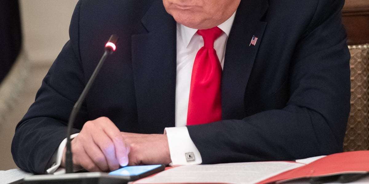 image for Trump didn't even write his tweet urging January 6 protesters to remain 'peaceful': report
