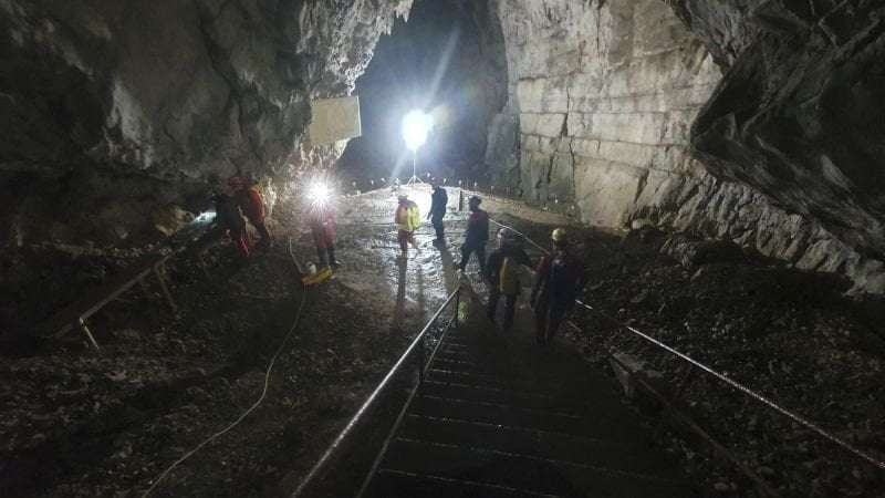 image for Slovenia cave: Rescuers free trapped tourists and guides