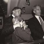 image for Donald Trump introducing his children Eric and Ivanka to Jeffrey Epstein in October 1993