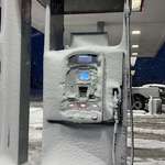 image for Snow covered gas pump. Wisconsin, USA. 1/9/24.