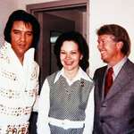 image for Jimmy Carter and Rosalyn Carter with Elvis Presley 1974