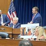 image for MTG once again showing blurred pic of Hunter Biden's penis on January 10, 2024 in congress.
