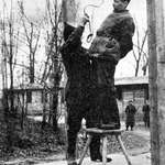 image for Rudolf Hoess, head of the Auschwitz camp, moments before he is hanged at the very same camp, 1947