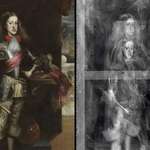 image for X-ray scans of a painting of Charles II shows that the artist painted over to make him taller