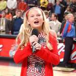 image for Taylor Swift Singing the National Anthem, 2002