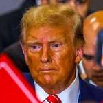 image for Trump sweating underneath his bronzer