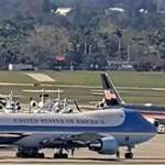 image for Air Force One and Trump's Jet Side by Side, West Palm Beach, Florida