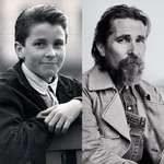 image for Christian Bale at age 14 and 48. He turns 50 today
