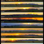 image for In 2023, I took one picture per month of a sunset in the same place, then merged them.
