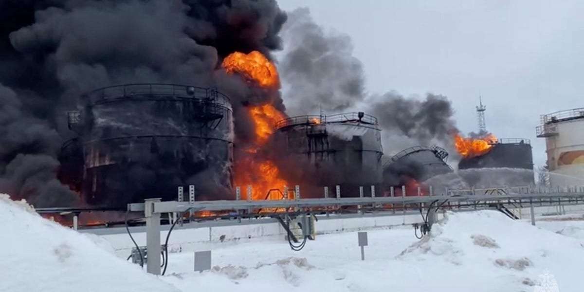image for Ukraine appears to be attacking Russia's oil-and-gas industry with small, cheap drones that can bypass its air defenses
