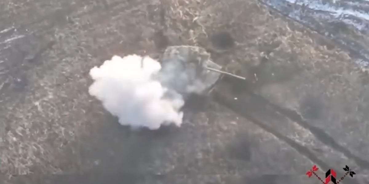 image for Kremlin supporters are fuming after footage appears to show Ukrainian drones decimating an entire Russian armored column