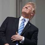 image for Trump staring at the sun during a solar eclipse