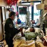 image for Anthony Borges, 15, being visited by officers after the deadly Parkland Shooting 6 years ago today.