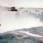 image for final photo of Robert Overacker jet skiing over Niagara falls before he fell to his death.