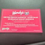 image for I just won free Wendy's for a year.