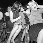 image for Girls losing their minds at a Beatles concert, presumably 1964