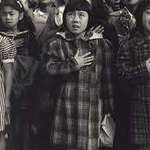 image for A Japanese-American girl pledging allegiance to US flag before she and her family were incarcerated.