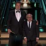 image for Arnold Schwarzenegger and Danny DeVito at the Oscars tonight