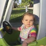 image for My little niece looks like she's a construction worker driving home after a hard day’s work