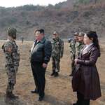 image for Kim Jong Un and his daughter on military training grounds