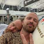 image for Bryan Cranston and Aaron Paul chillin at the airport