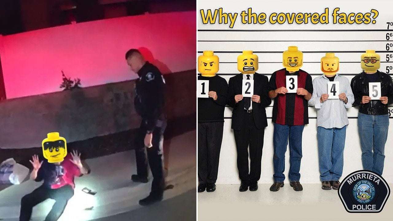 image for Lego instructs California police department to stop using Lego heads to mask identities of suspects