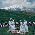 image for Zoroastrian priests celebrate the Persian New Year, Mount Damavand (highest volcano in Asia), Iran