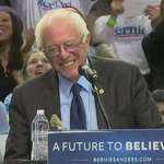 image for 8 years ago a Bird landed on Bernie's podium.