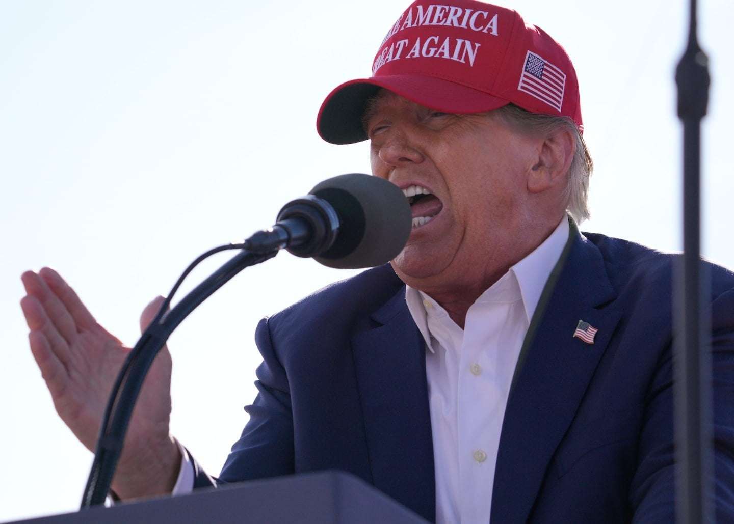image for Donald Trump shares image of Joe Biden with hands and feet tied
