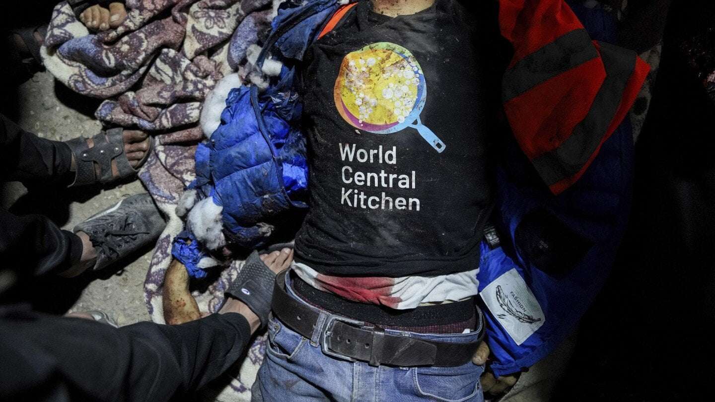image for With famine looming, Israeli strike kills 7 aid workers and halts food charity’s operations in Gaza