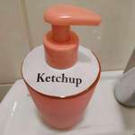 image for My best April Fools. Put this in the office bathroom. There was ketchup inside.