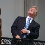 image for Donald Trump staring into the eclipse, 2017.