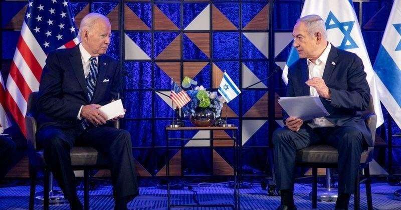 image for Biden threatens change in US policy if Netanyahu fails to protect Gaza civilians